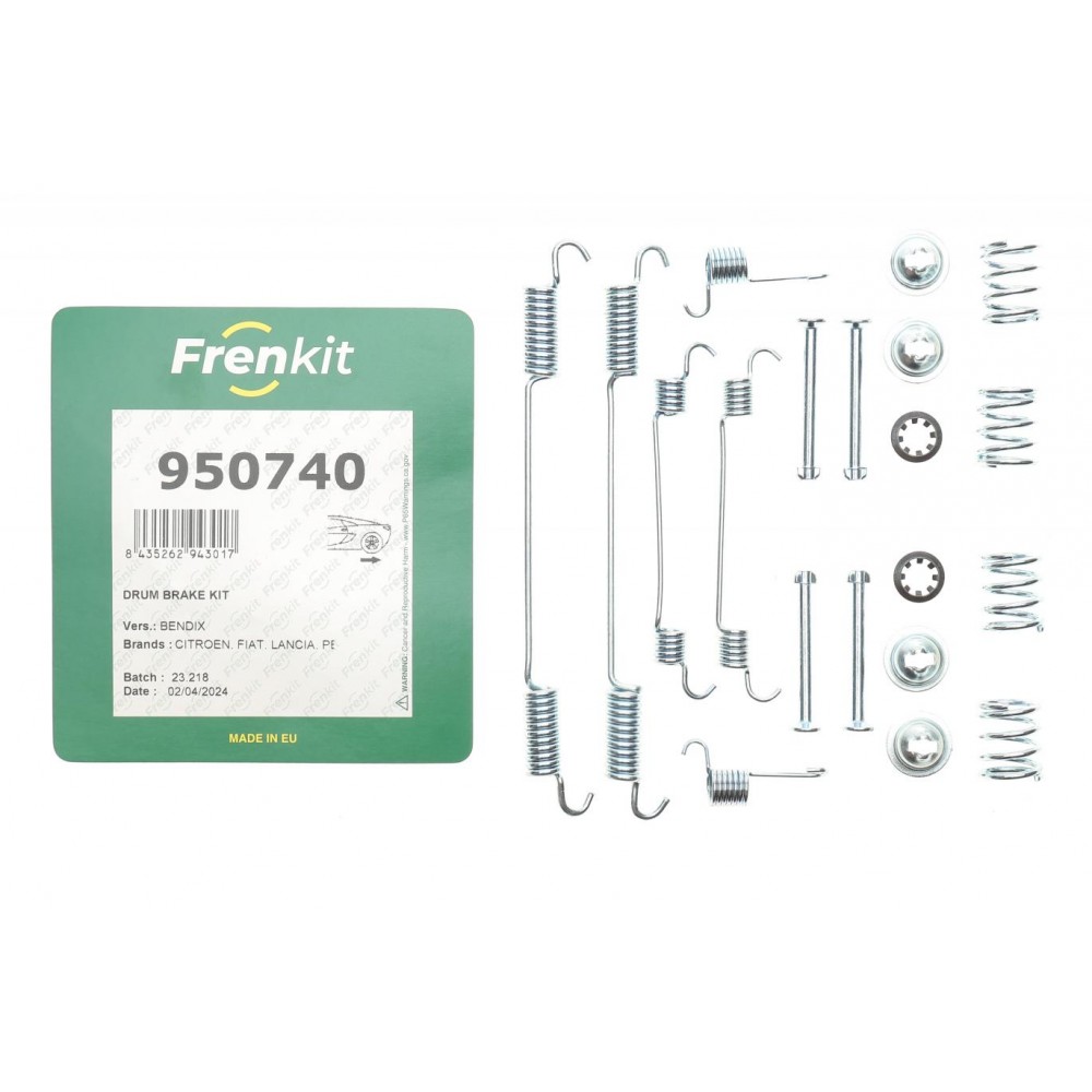 Комплект пружинок колодок ручника Fiat Scudo 94- (255x60) (Bendix)