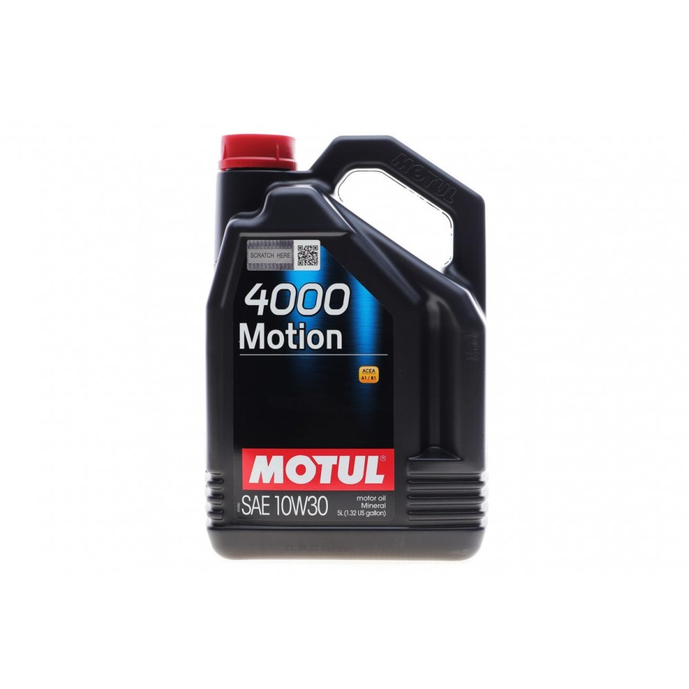 Олива моторне мінеральне MOTUL 4000 Motion 10W-30, 5л (387206) (100334)