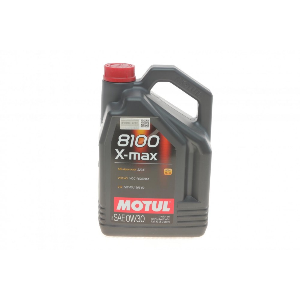 Олива моторне 100% синтетичне MOTUL 8100 X-max 0W-30, 5л (347206) (106571)
