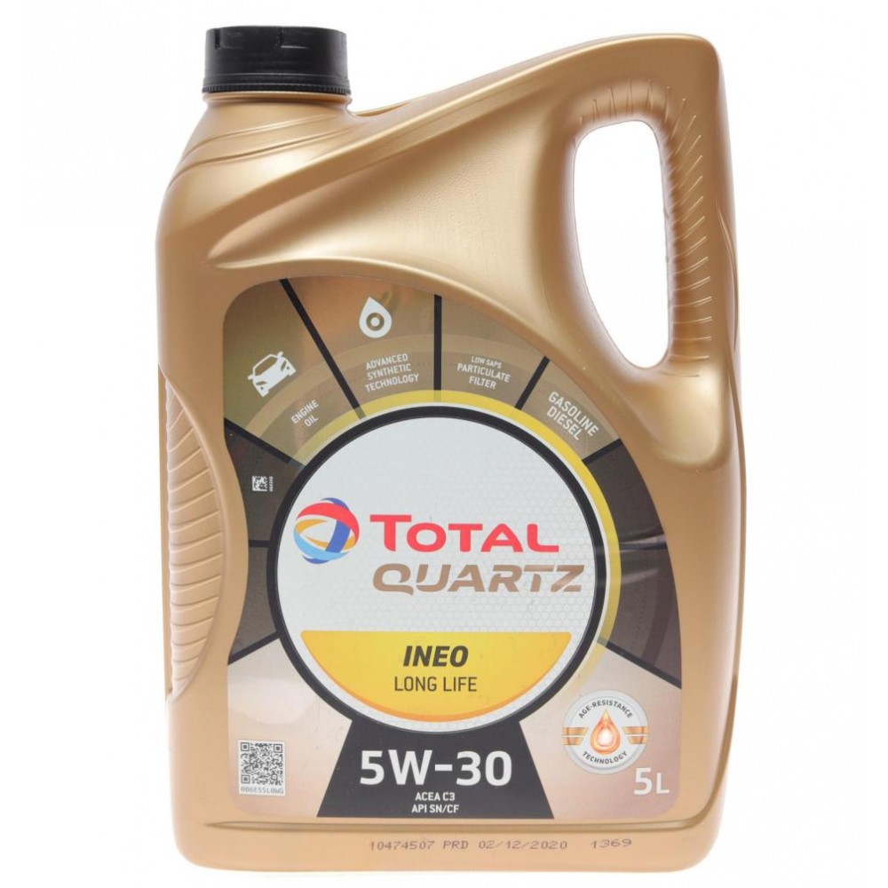 Олива моторне синтетичне TOTAL QUARTZ INEO LL LONG LIFE 5W-30 5л (213819) купити в Україні цена