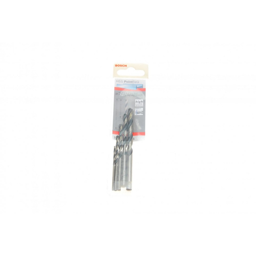 2608577345 BOSCH Набір свердел по металу Bosch HSS-PointTeQ, 5шт, 2-6мм