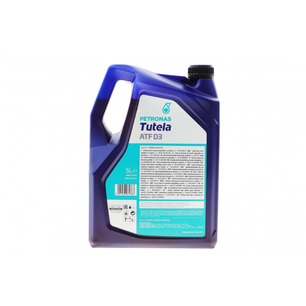 Олива TUTELA ATF D3 (5L) (GM Dexron III-H/Dexron III-G/Allison C4/Ford Mercon)