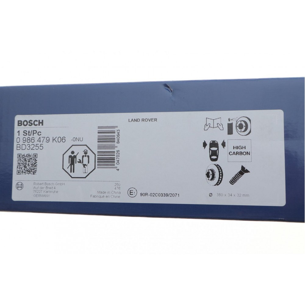 Диск гальмівний (передній) Land Rover Defender 19-/Discovery V 16-/Range Rover 12- (380x34)