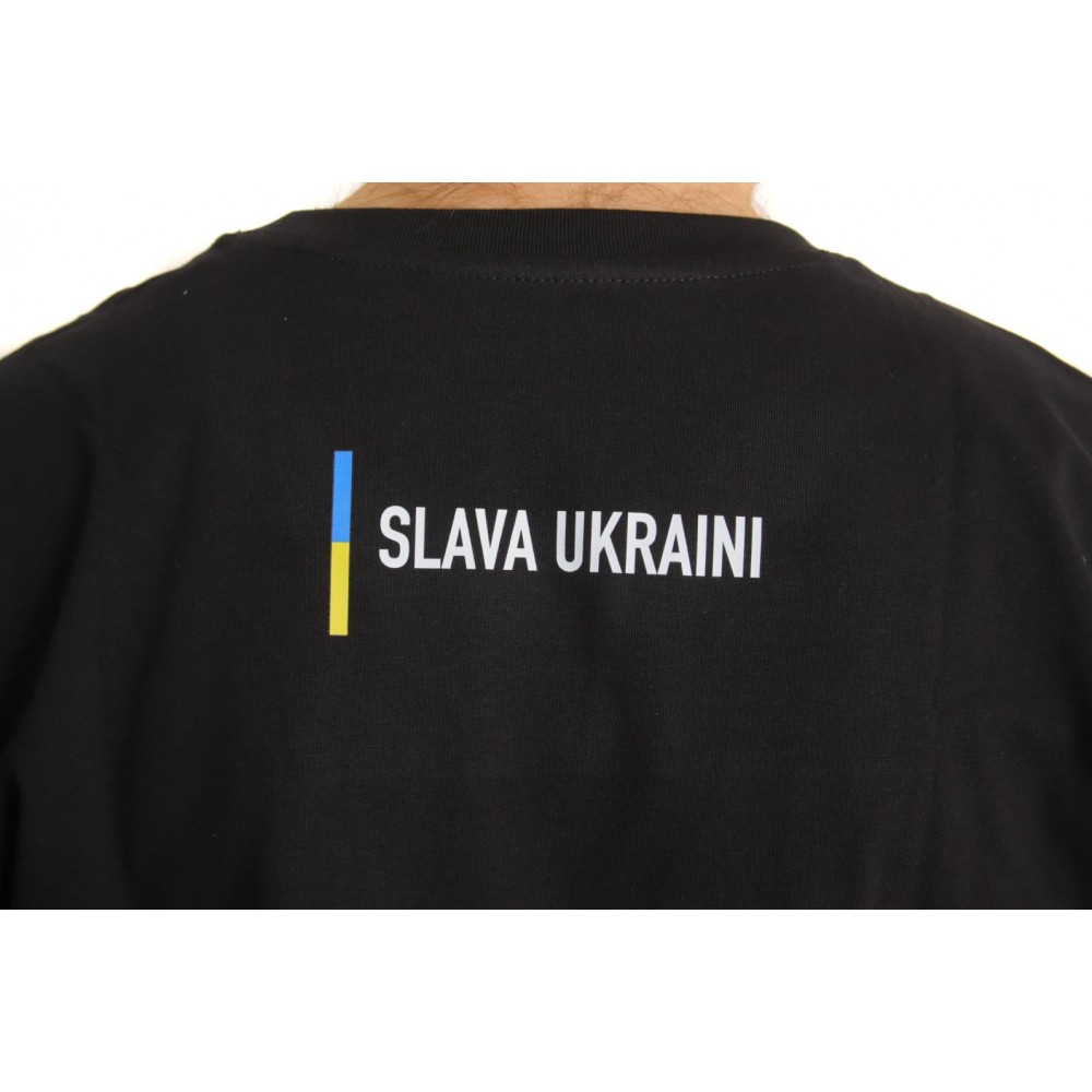 Футболка патріотична BM Parts, чорна, L (100% бавовна)