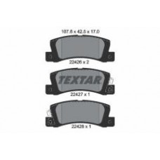 2242601 TEXTAR Комплект гальмівних колодок дисковий гальм