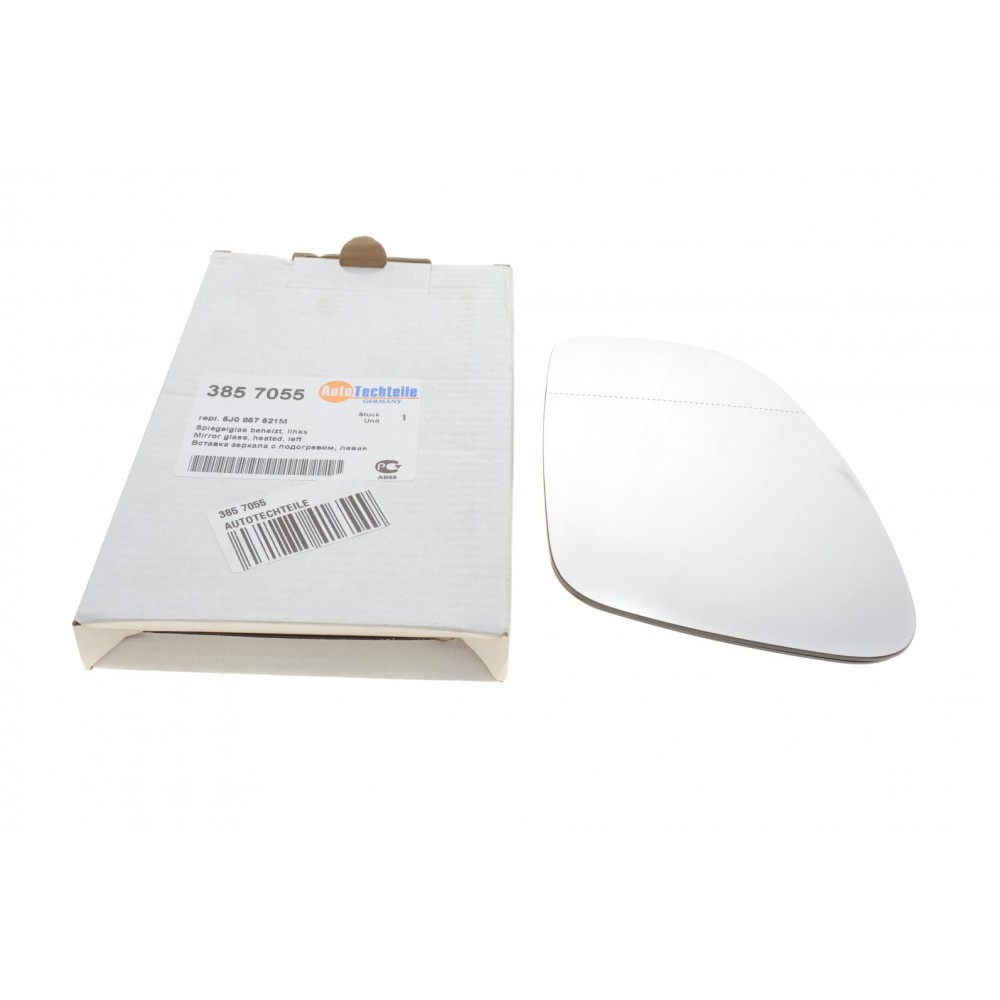 Скло дзеркала (з підігрівом) Skoda Roomster/Fabia 06-15 (L)