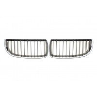 Решітка радіатора BMW 3 (E90) 04-08 (чорний хром) (к-кт)