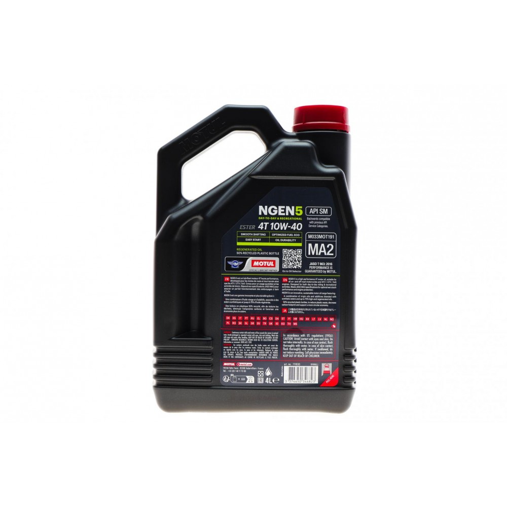 Олива 10W40 NGEN 5 4T (4L) (API SP/JASO MA2) (111830)