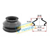 Пильник опори кульової рульового наконечника (універсальний) (49х28x32)