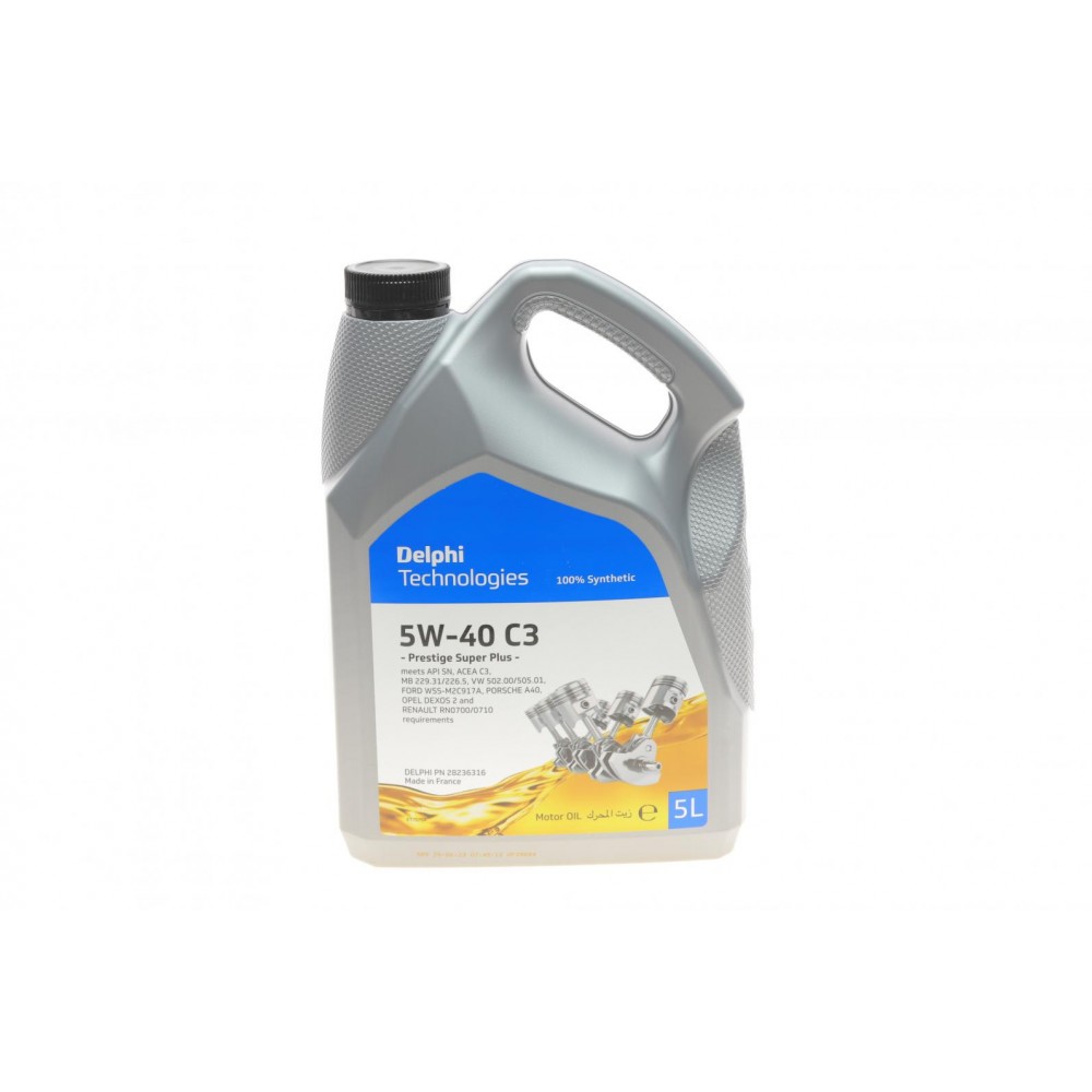 Олива моторне синтетичне DELPHI PRESTIGE SUPER PLUS C3 5W-40, 5л