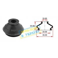 Пильник опори кульової рульового наконечника (універсальний) (24х10x22)