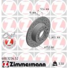 600.3234.52 ZIMMERMANN Гальмівний диск