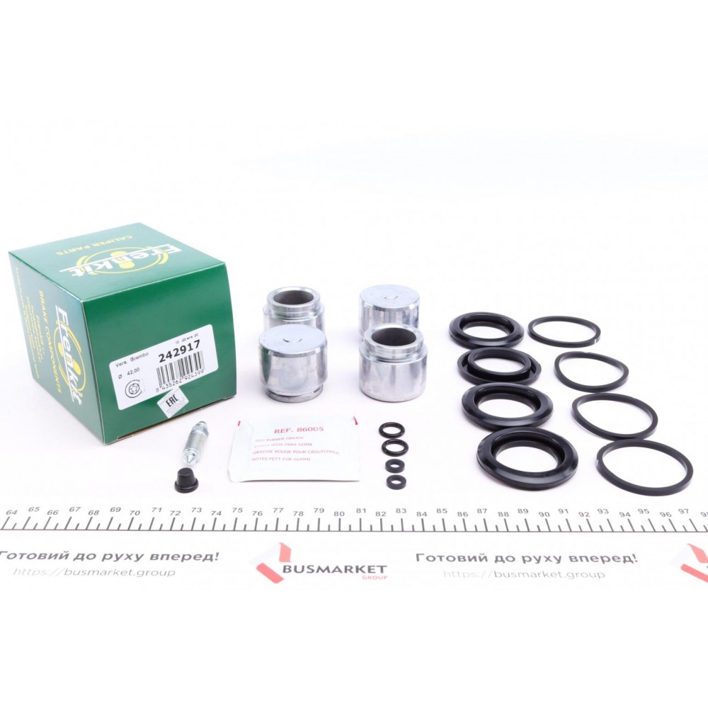 Ремкомплект супорта (переднього) Iveco Daily -99 (d=42mm) (+4 поршня) (Brembo)