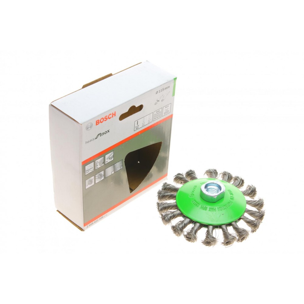 2608622109 BOSCH ЩІТКА КОНИЧ М14 0.35X115мм ПУЧКИ INOX