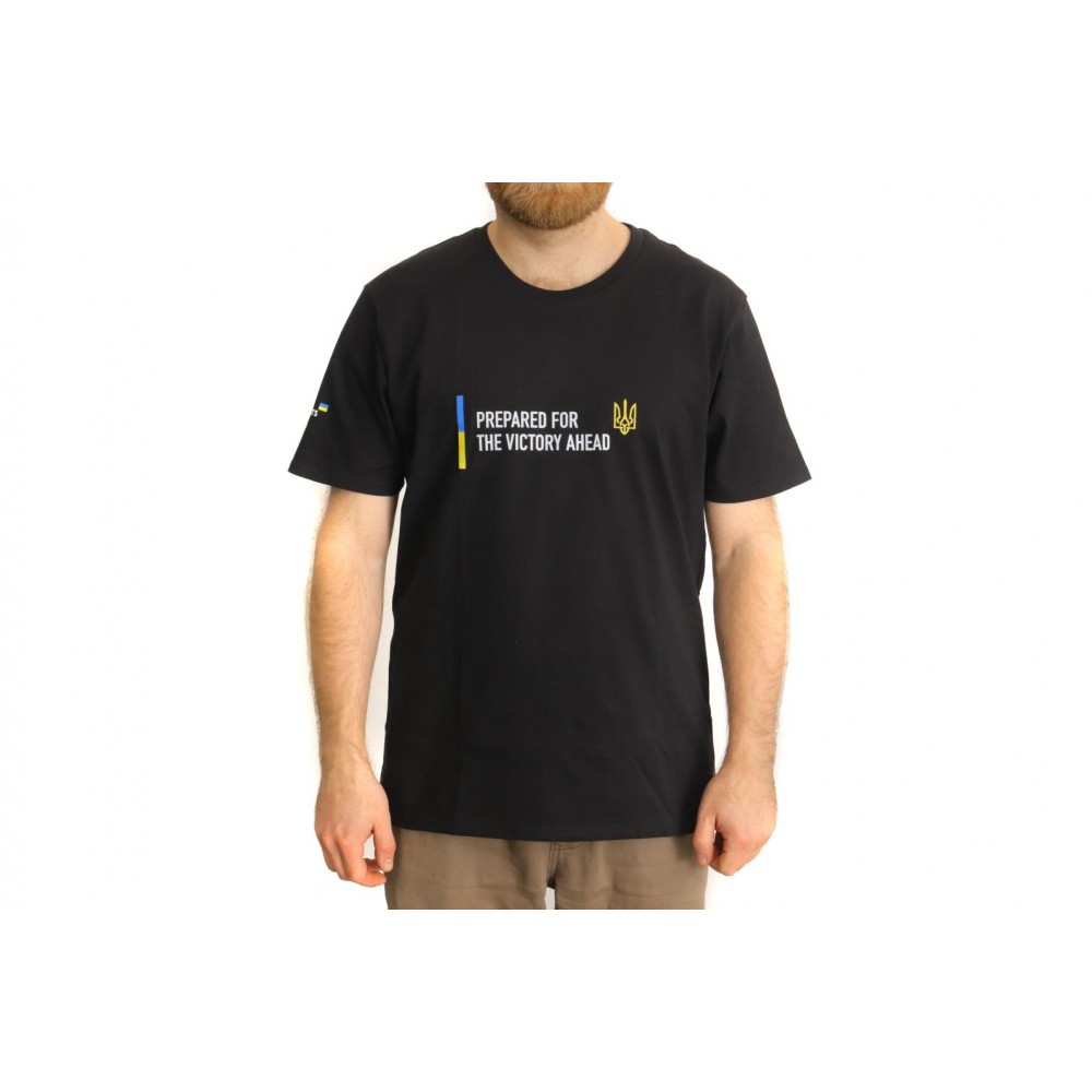 Футболка патріотична BM Parts, чорна, L (100% бавовна)