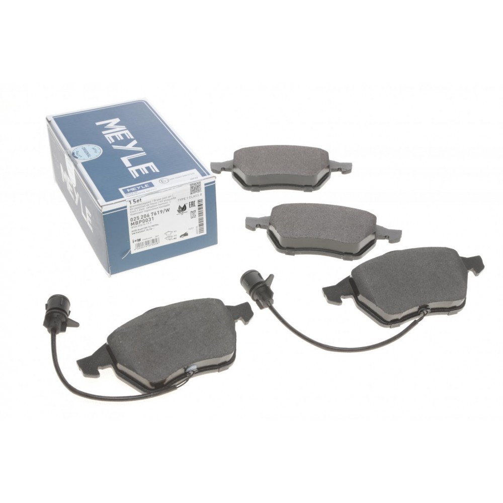 025 206 7619/W MEYLE Комплект гальмівних колодок дисковий гальм