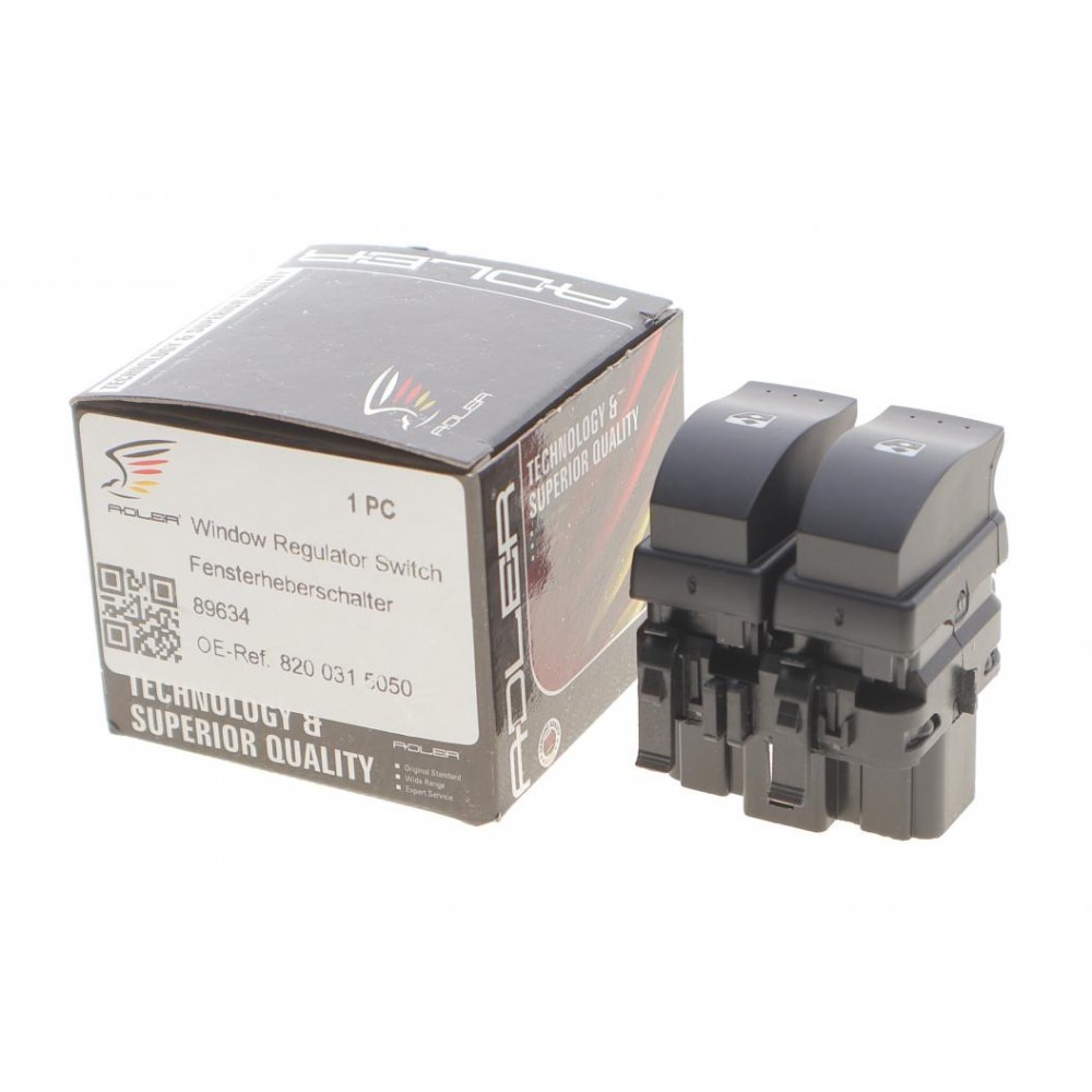 Кнопка склопідіймача (передня) (L) Renault Laguna II 01-07 (подвійна)