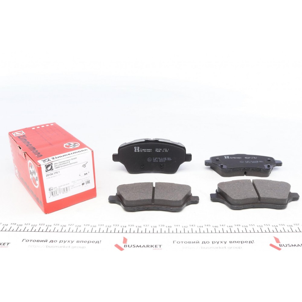 25134.170.1 ZIMMERMANN Комплект гальмівних колодок дисковий гальм