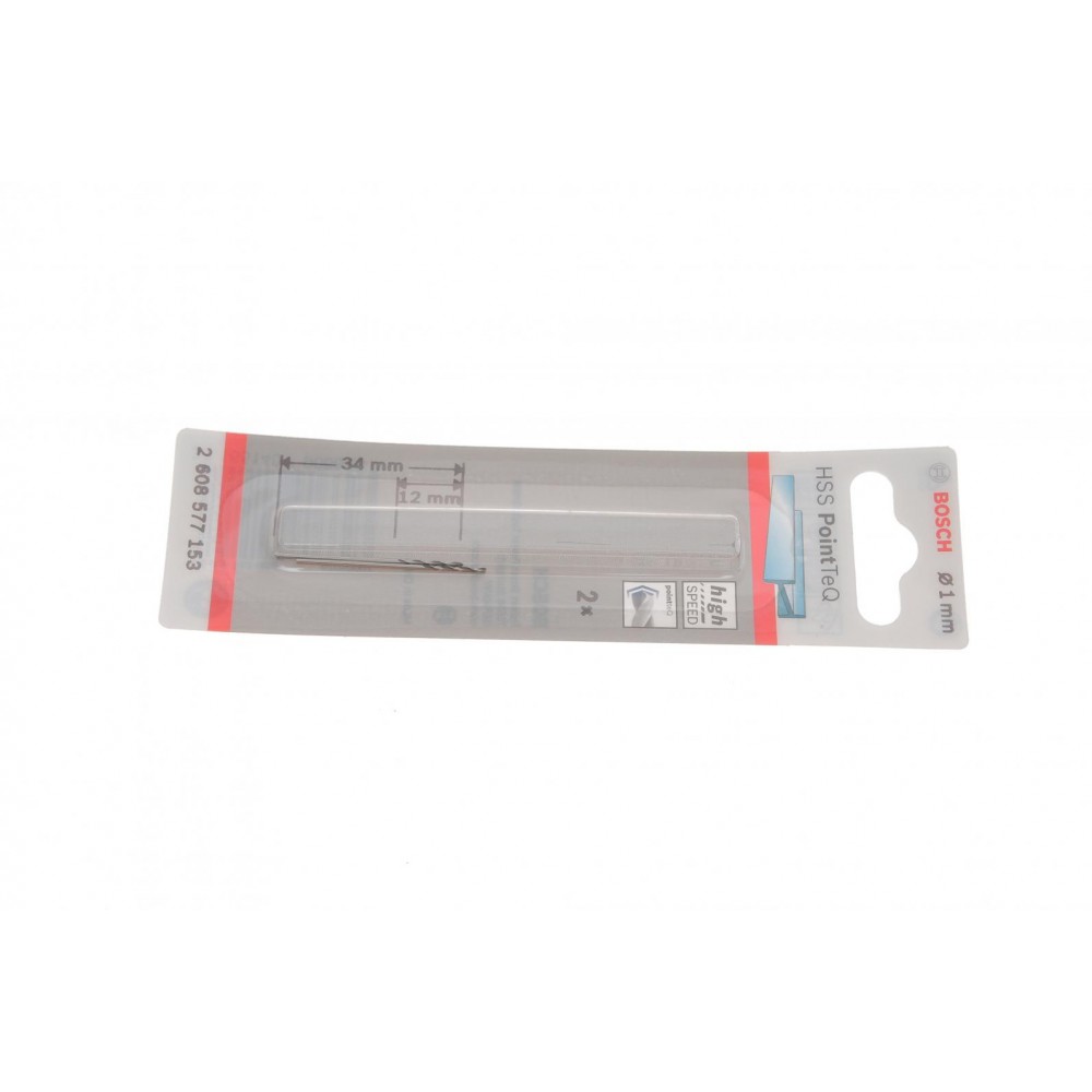 2608577153 Bosch Bosch Сверло по металлу HSS-PointTeQ, 1х12х34мм, 2шт