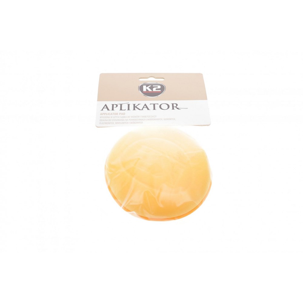 Губка-аппликатор для полировки K2 Gold Aplikator желтая 100мм для воска и полироли (L710) купити в Україні