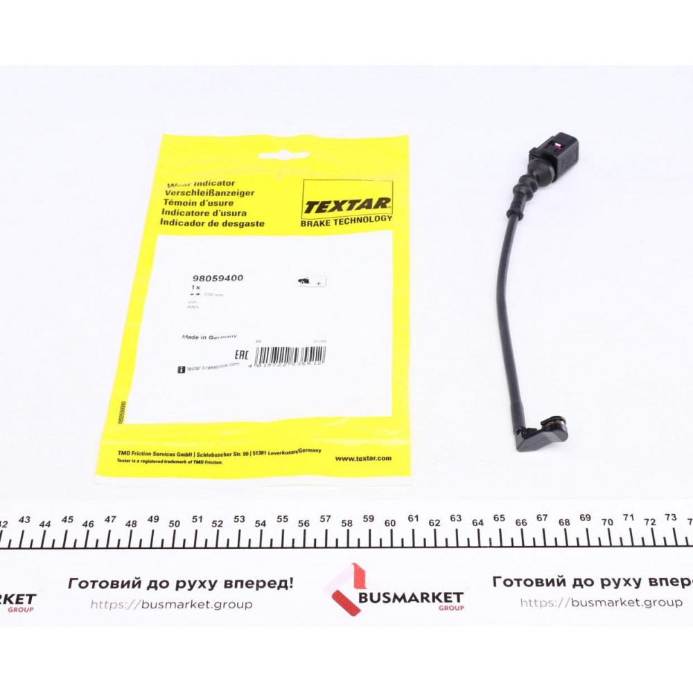 98059400 TEXTAR Сигналізатор зносу гальмівних колодок