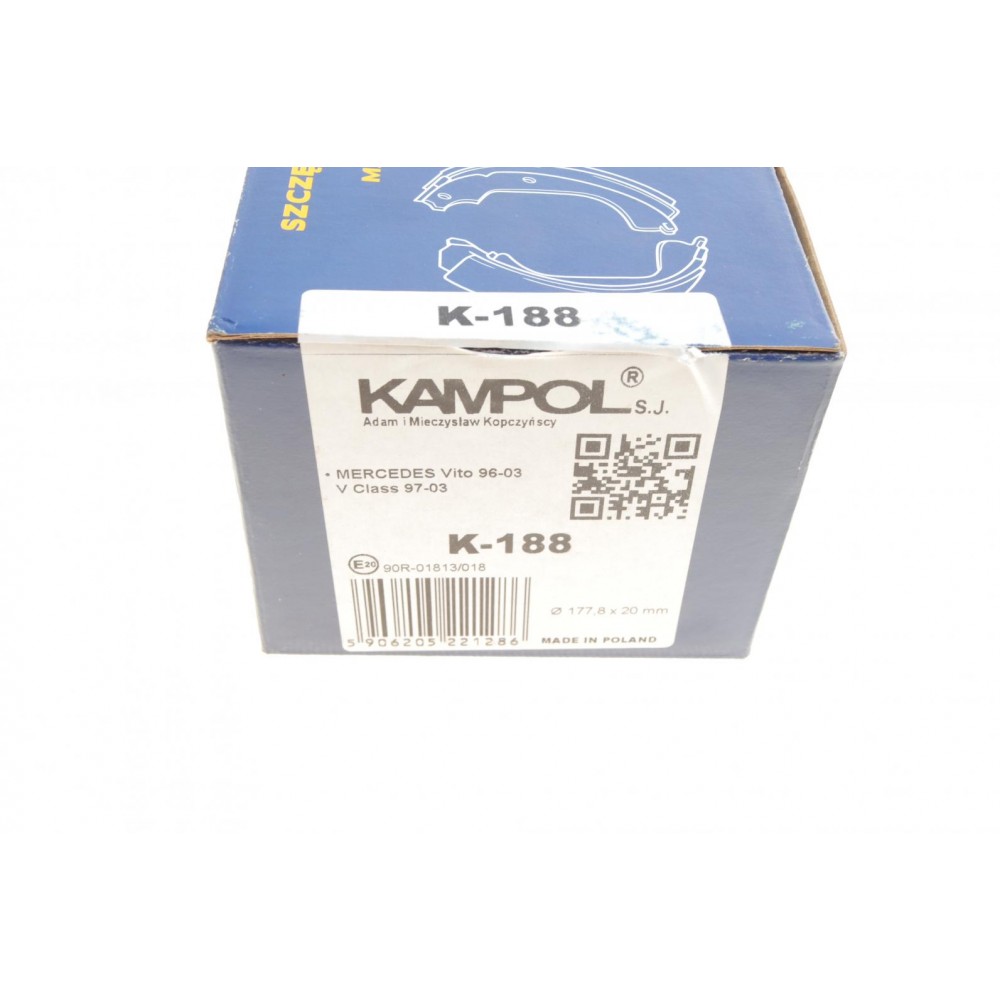 Колодки ручника MB Vito (W638) 96-03 (180x20)