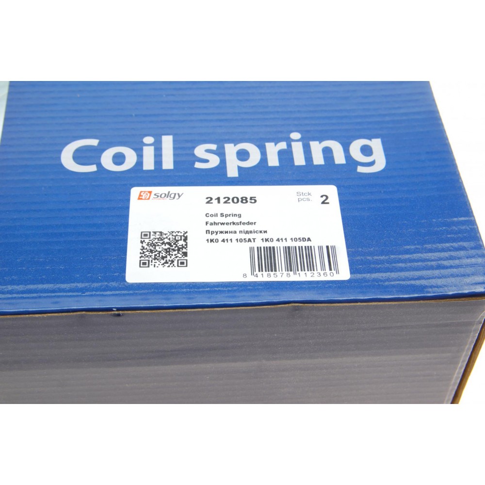 Пружина (передня) VW Golf V/VI 1.4TSI/1.8TSI/1.9TDI/2.0FSI 03-13 (унив/накл.з.ч)/Jetta III/IV 05-