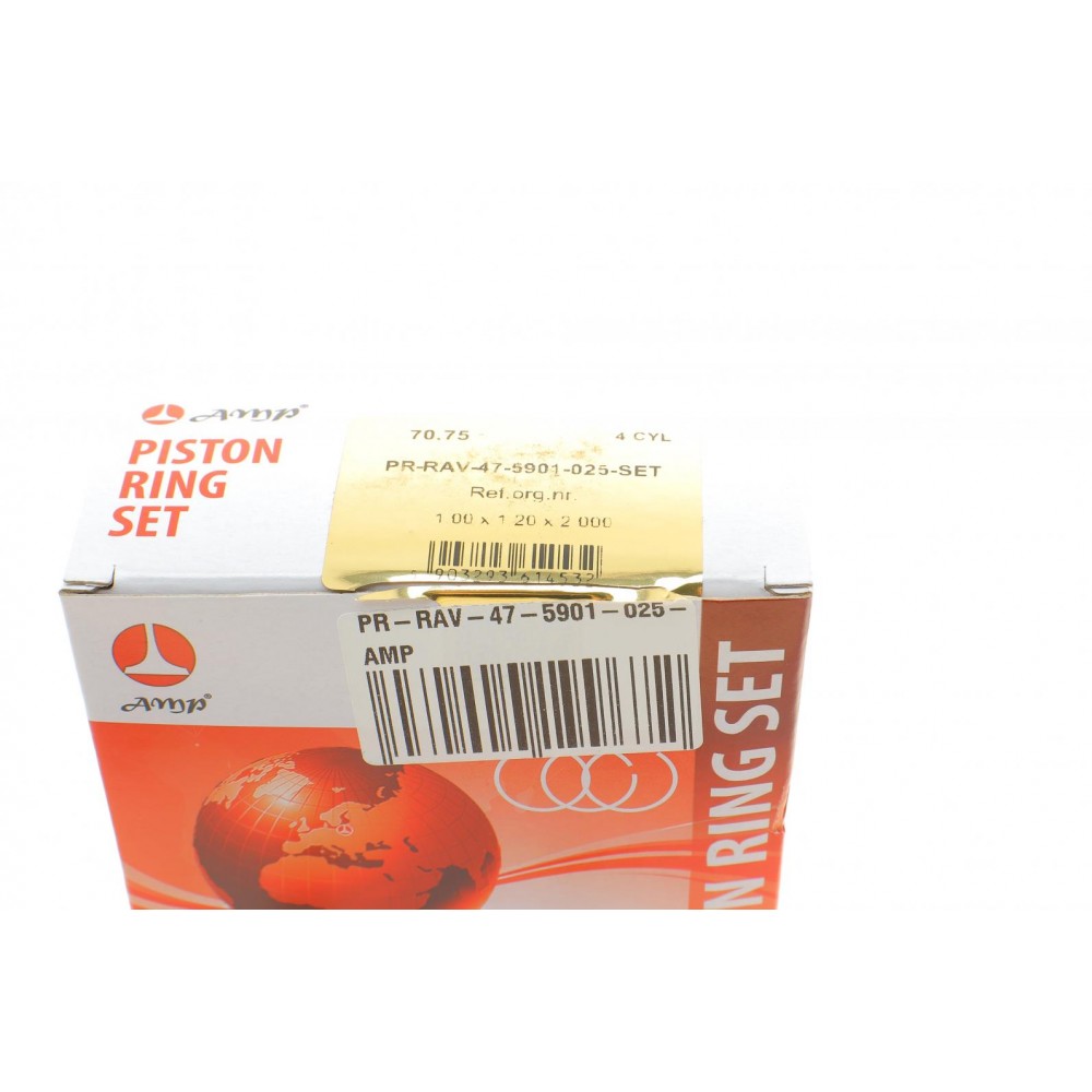 Кільця поршневі Ravon R2 1.2 16- (+0.25/70.75mm) (1.0x1.2x2.0)