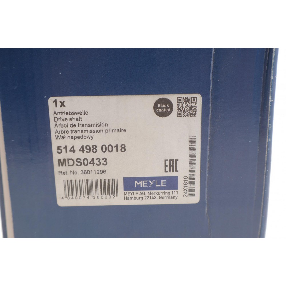 Піввісь (передня) (R) Volvo S60 10-15/S80 2.0-2.4 D/2.5 T 08-15 (40x27z/1002mm)