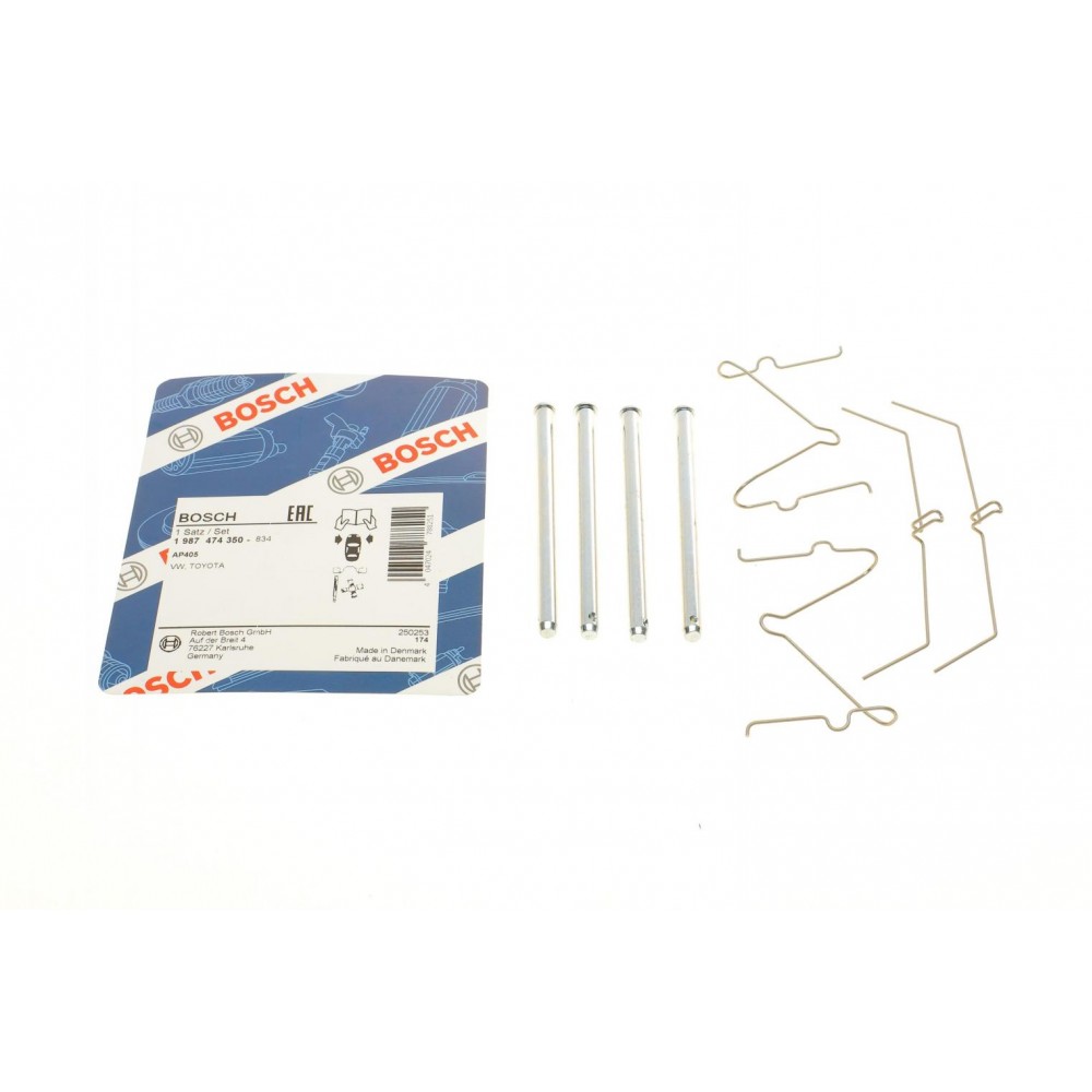 1 987 474 350 BOSCH Комплектуючі колодки дискового гальма