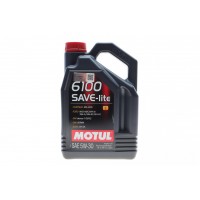Олива моторне синтетичне MOTUL 6100 SAVE-LITE Technosynthese 5W-30, 4л (839650) (107957)