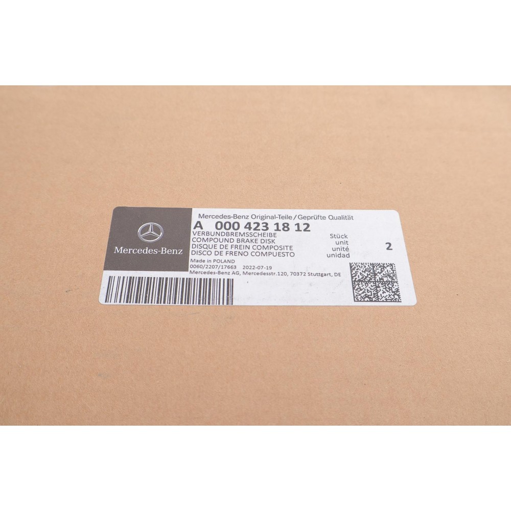 Диск гальмівний (задній) MB E-class (W213)/C-class (W205) 14-