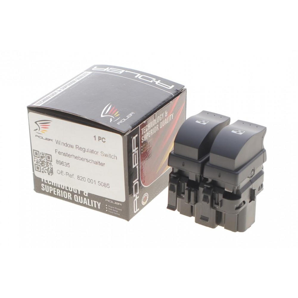 Кнопка склопідйомника (передня) (L) Renault Laguna II/Megane II 01-08 (подвійна)