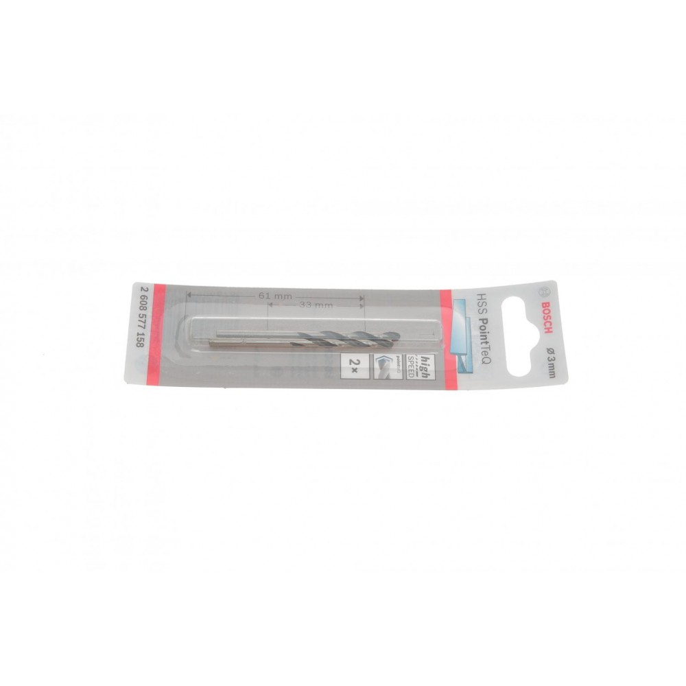 2608577158 Bosch Bosch Сверло по металлу HSS-PointTeQ, 3х33х61 мм, 2шт