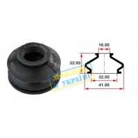 Пильник опори кульової рульового наконечника (універсальний) (16х33x21)