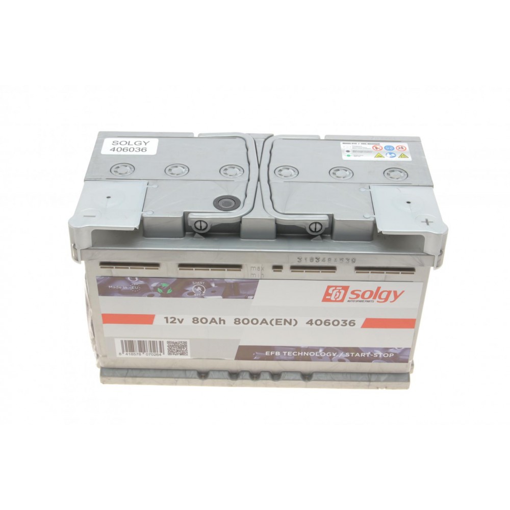 Акумуляторна батарея 80Ah/800A (315x175x190/+R/B13) (Start-Stop EFB)