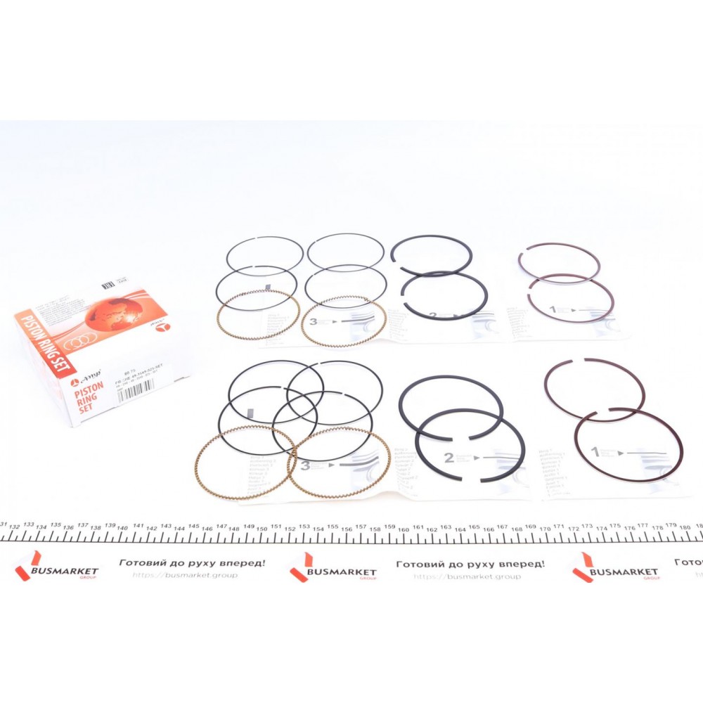 Кільця поршневі Chevrolet Lacetti 1.8 LDA (+0.25/80,75mm) (1.2x1.2x2.0) (к-кт 4 циліндра)