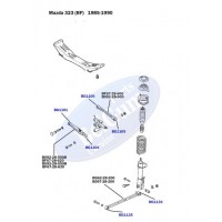 Сайлентблок важеля (заднього) Mazda 323/626, 85-94 (d=14mm) (поперечного)