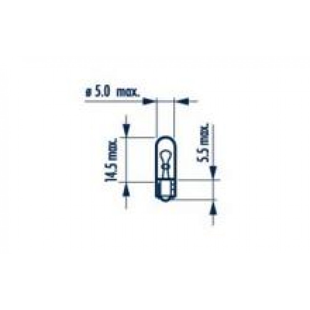 Автолампа 24V 1.2W W2x4.6d (в щиток приладів)