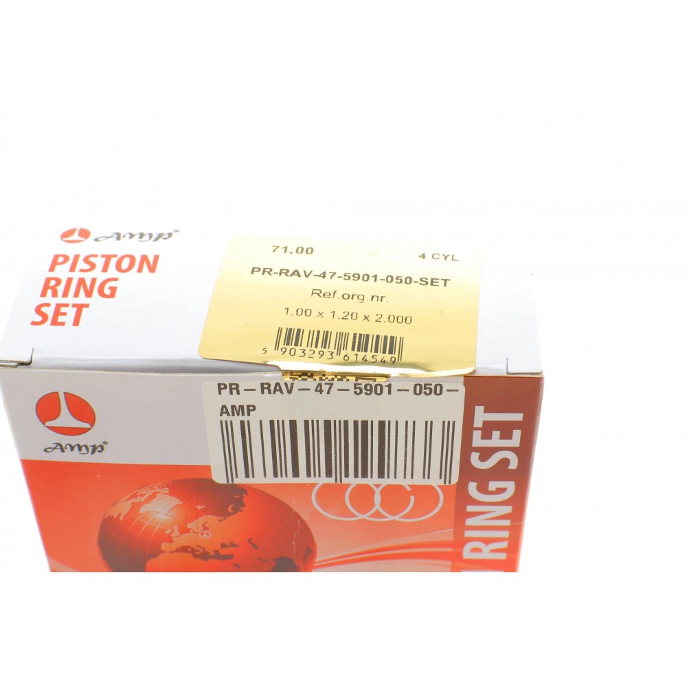 Кільця поршневі Ravon R2 1.2 16- (+0.50/71.00mm) (1.0x1.2x2.0)