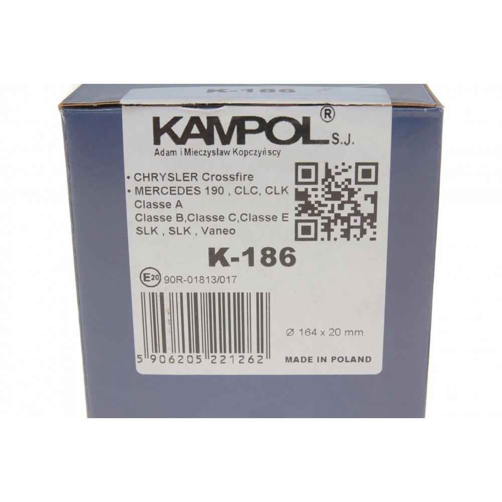 Колодки ручника MB 190 (W201)/E-class (W124/W210) 96-04 (164x20)