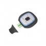 Шапка з LED-ліхтариком чорно-сіро-оранжева WARM (USB-зарядка)