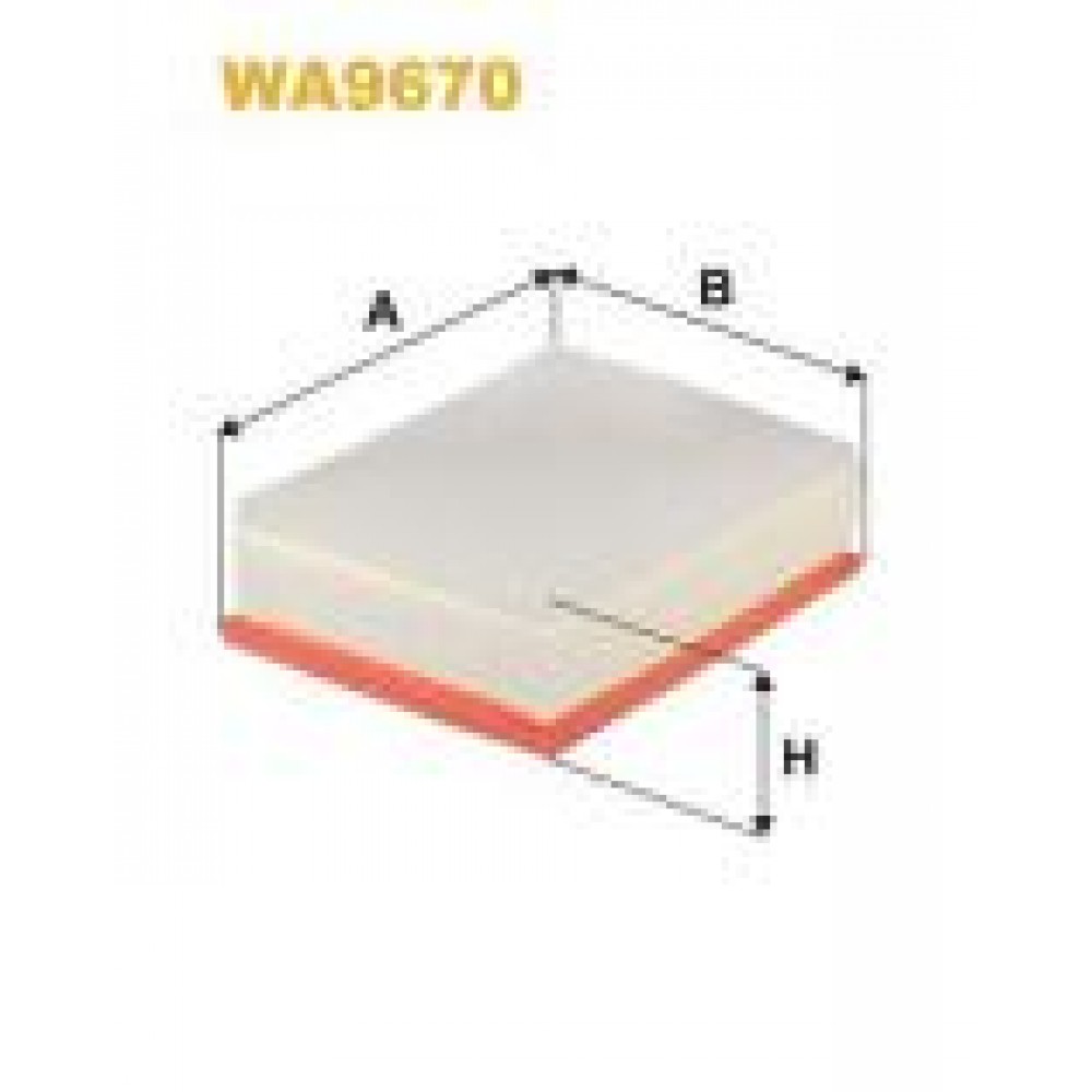 WA9670 WIX FILTERS Повітряний фільтр