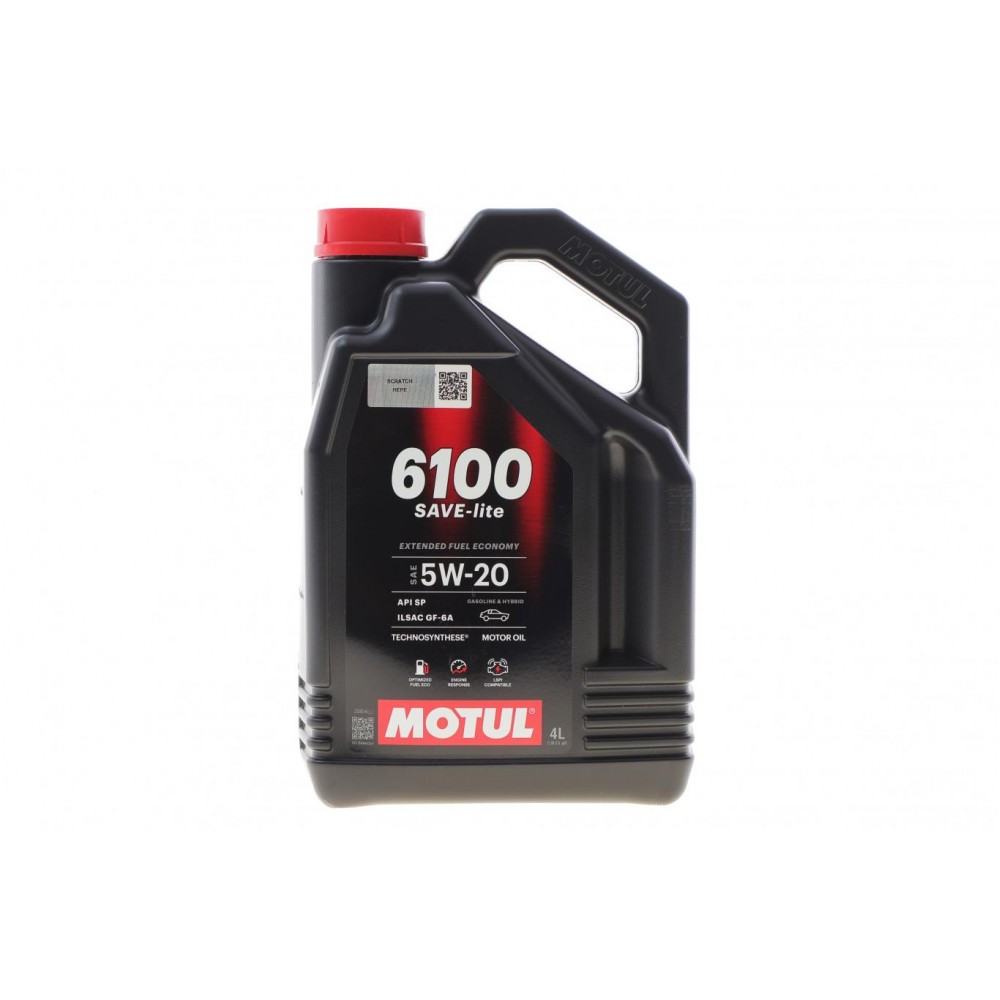 Олива моторне синтетичне MOTUL 6100 Save-lite SAE 5W20 4л (842150)