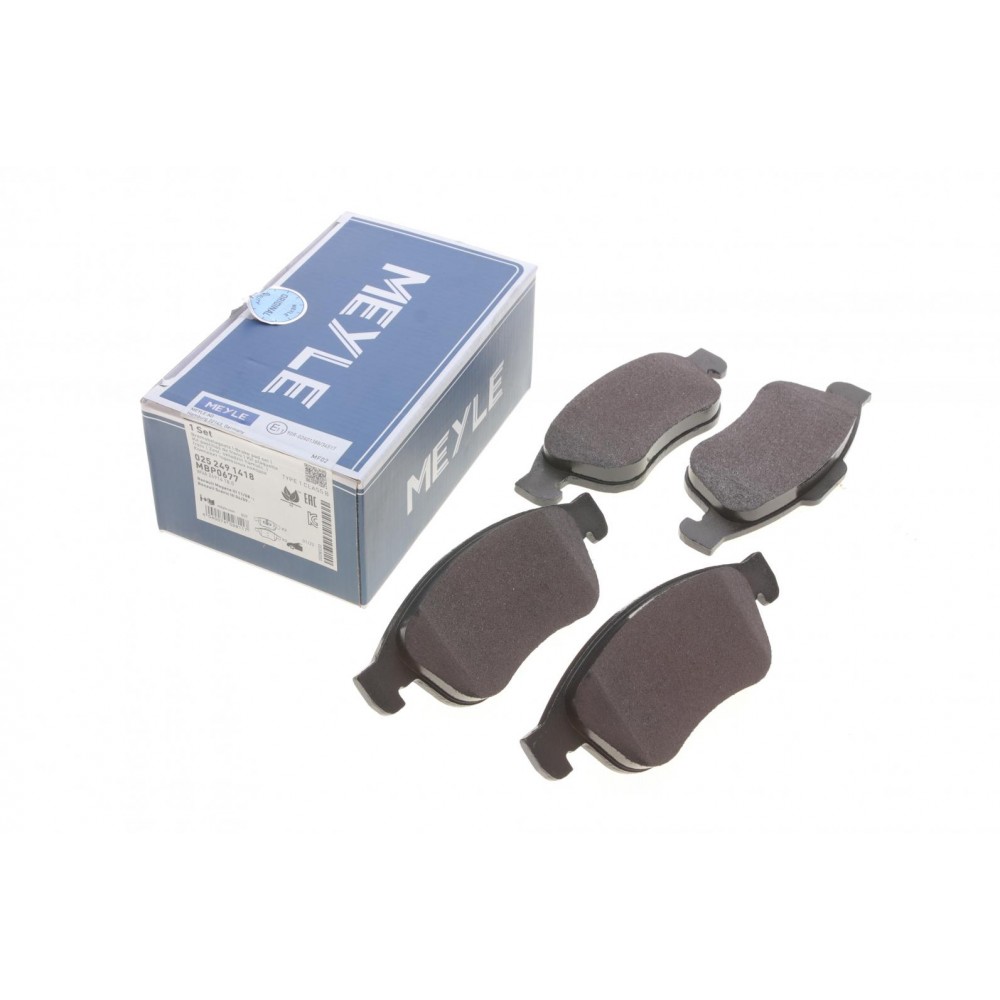 025 249 1418 MEYLE Комплект гальмівних колодок дисковий гальм