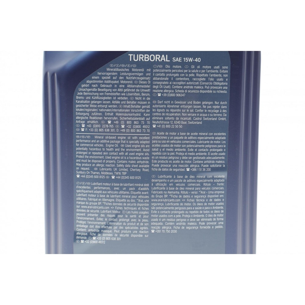 Олива 15W40 Turboral (5L) (MB 228.3/MB 229.1Renault RVI RLD-2/MAN M 3275-1)