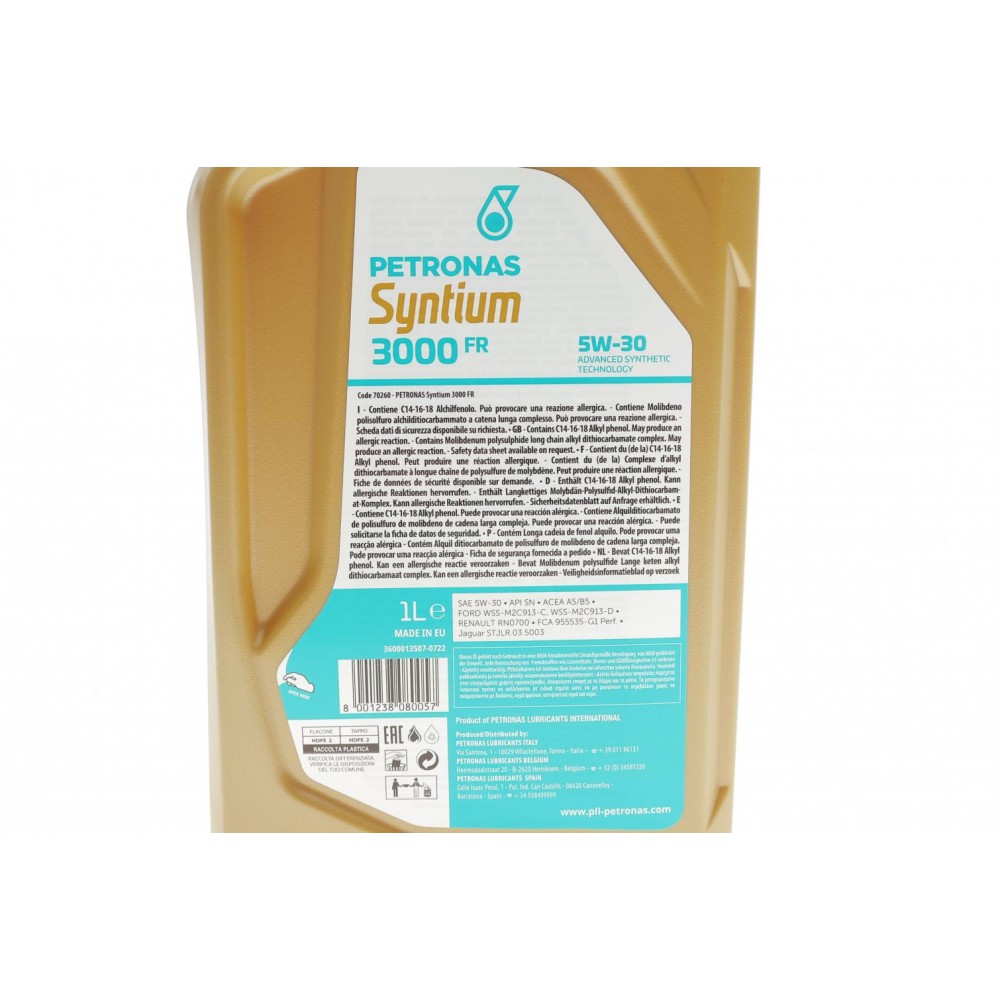 Олива 5W30 SYNTIUM 3000 FR (1L) (WSS-M2C 913-C/913-D/RN0700/STJLR.03.5003)