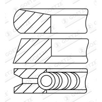 Комплект кілець поршневих GOETZE ENGINE 08-137507-30