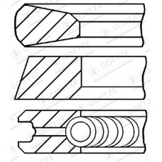Кільця поршневі GOETZE ENGINE 08-435000-00 Кільця поршневі GOETZE ENGINE 08-435000-00