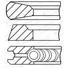Кільця поршневі GOETZE ENGINE 08-502600-00 Кільця поршневі GOETZE ENGINE 08-502600-00